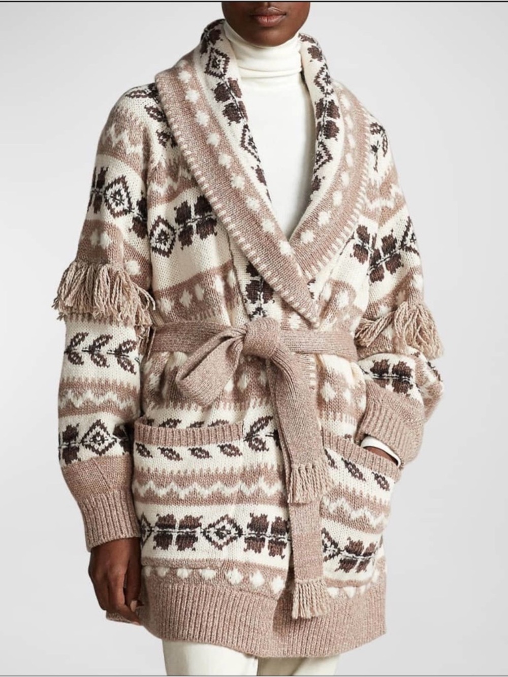 NWT Polo Ralph Lauren Aztec southwest Wool Blend Cardigan S